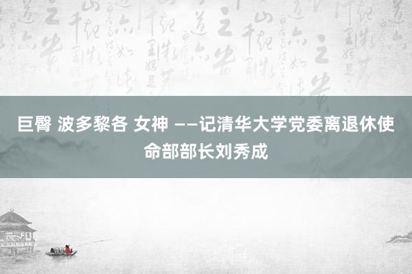 巨臀 波多黎各 女神 ——记清华大学党委离退休使命部部长刘秀成