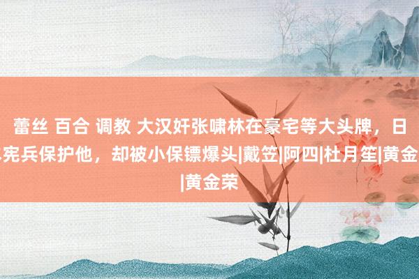 蕾丝 百合 调教 大汉奸张啸林在豪宅等大头牌，日本宪兵保护他，却被小保镖爆头|戴笠|阿四|杜月笙|黄金荣